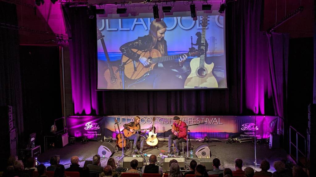 Jule Malischke, Antonio Forcione, Ullapool Guitar festival with McClaren Guitars