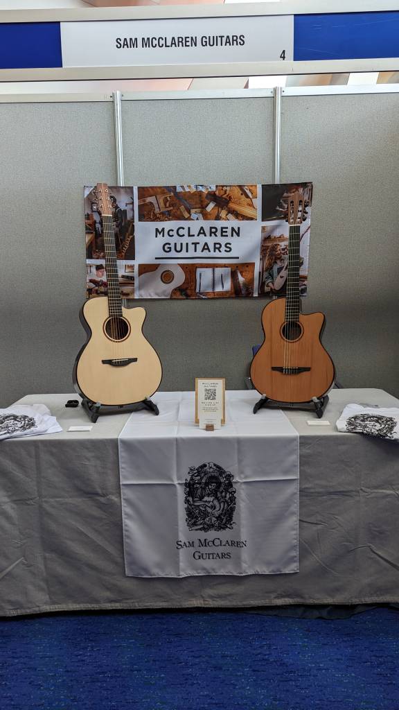 McClaren Guitars at English Folk expo, manchester folk festival